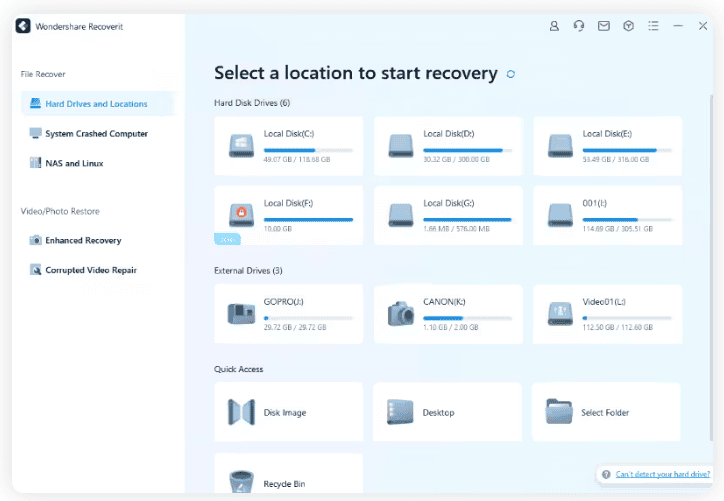 Hard Drives and Locations