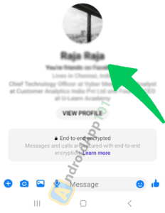 Tap on the conversation name - Turn Off Facebook Messenger Sounds