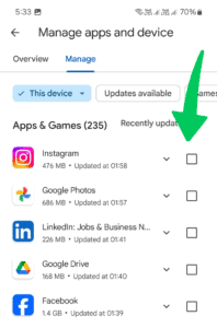 Check the app that you want to delete - How to Uninstall and Delete Apps on Android