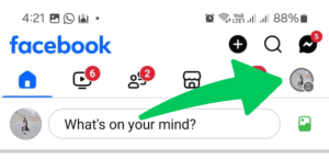 Click on the Profile Icon - How to Delete a Facebook Page on Android