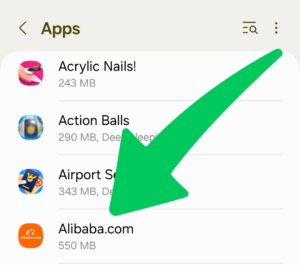 Selecting Alibaba Apps - What Does Force Stop Mean on an App