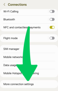 More Connection settings - How to Remove Key Icon on Android Phone