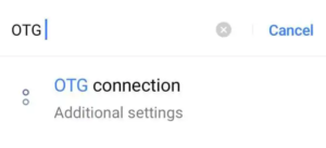 Search for “OTG” in Settings