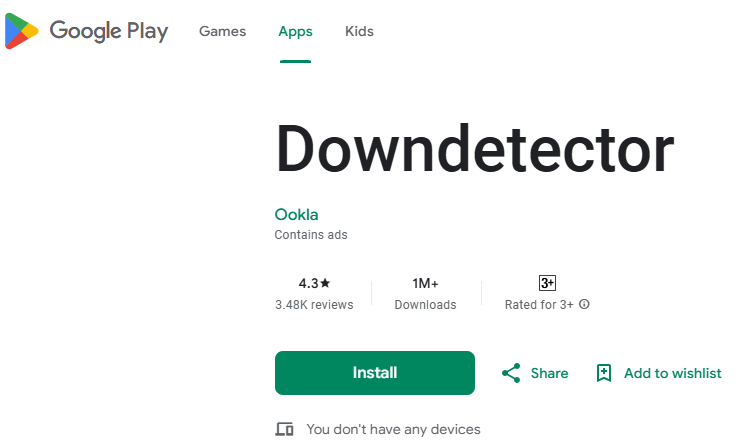 App downdetector